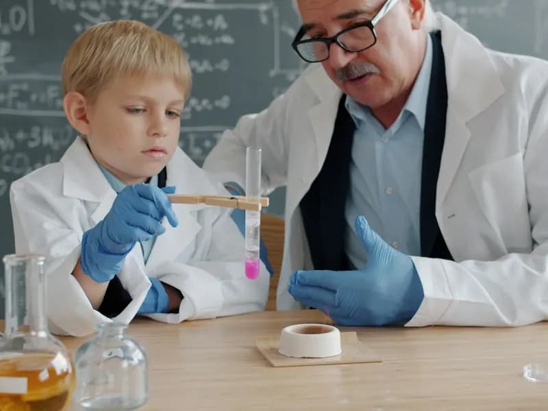 A parent checking their child's progress report in the panel